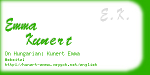 emma kunert business card